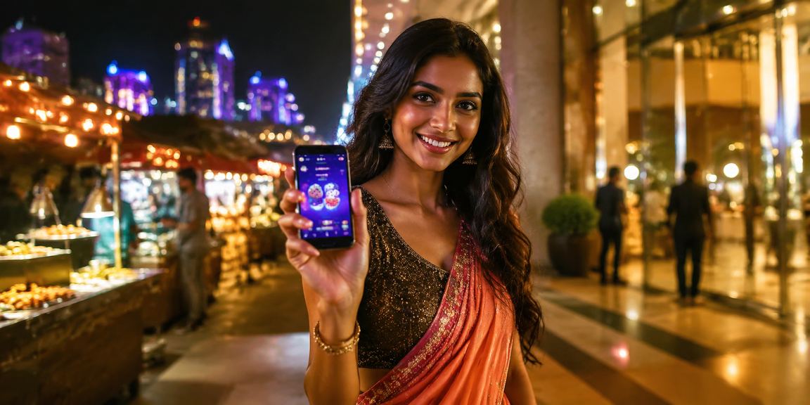 Responsible gaming message at Mumbai Bandra night market