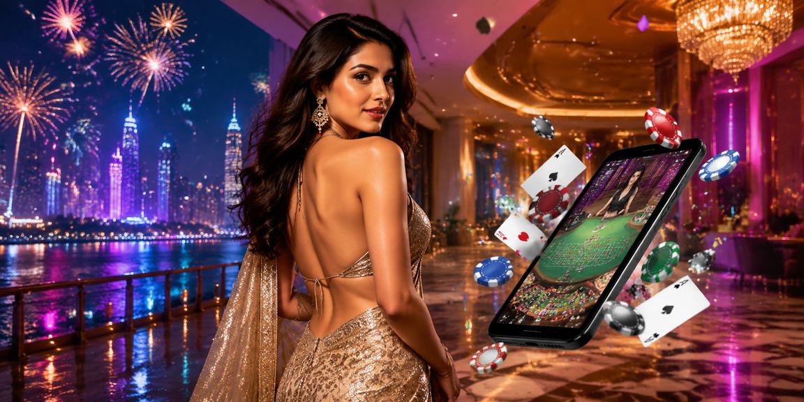 Vibrant neon casino entertainment in Mumbai